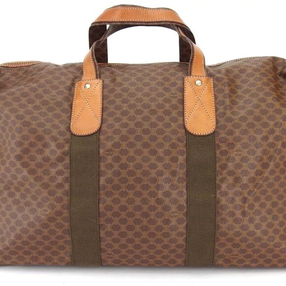 Celine Boston Bag macadam PVC ?~ leather Authentic used - Picture 2 of 9